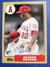 OLIVER ORTEGA 2022 TOPPS 1987 RETRO AUTO CARD - ANGELS