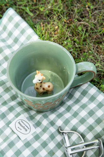 Giraffe Coffee Cup Ceramic 3D Wild Animal Inside Mug,Cute Cartoon Handmade Fi... - Picture 3 of 9