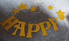 lo of 10 Gold Glittery Happy New Year Banners (each Banner spans 120")