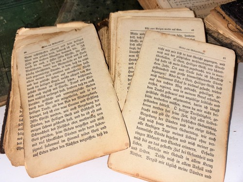 12 Antique German Religious Books Bible - Poor Condition, Ephemera, 1880 - 1900s - Imagen 9 de 24
