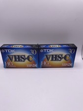 LOT OF 2 TDK VHS-C HG Ultimate 30 Minute Blank Video Camcorder Tapes Made Japan