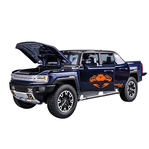 1/24 Pull Back Pickup Model Car Toy Vehicle Sound&Light Collection Gift/Decor - Picture 11 of 26
