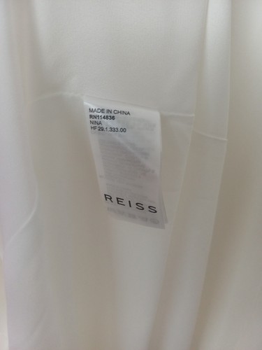 Reiss Nina Cape One Shoulder Maxi Dress, White - Size 8 - Picture 18 of 19