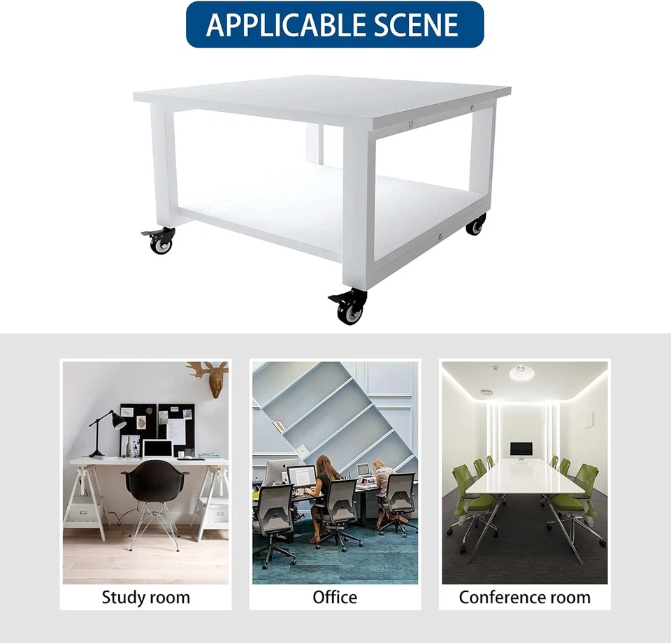 Soporte para impresora láser de 2 niveles, 19,7''x19,7''x12,6'' soporte para copiadora de mesa de impresora grande Foto 3 de 4