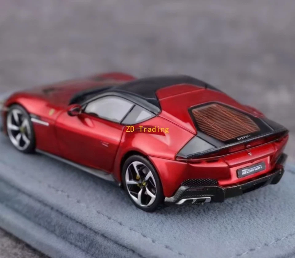 ZD Zadie 1:64 Rojo 12 Cilindri Carreras Modelo Deportivo Diecast Resina Coche BN Foto 4 de 4