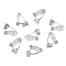 8pcs Clip-on Earring Base Safe Non-Pierced Ear Clips Earring DIY Material
