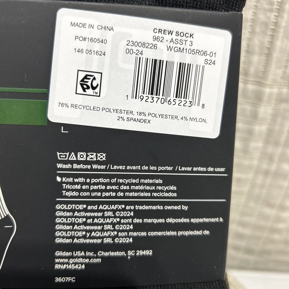 Paquete de 6 calcetines informales GoldToe para hombre talla 6-12,5 punta reforzada absorbente Foto 4 de 4