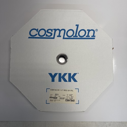 50 Yard Rolle 1,5 Zoll Hakenverschluss YKK COSMOLON Hakenschlaufe - Bild 1 von 3