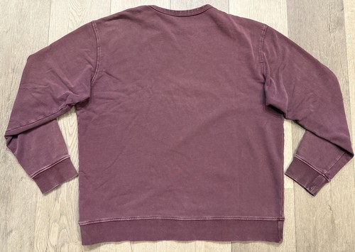 Fair Harbor Men’s Maroon Vintage Wash Saltaire Crewneck Sweatshirt - Large - Picture 2 of 4