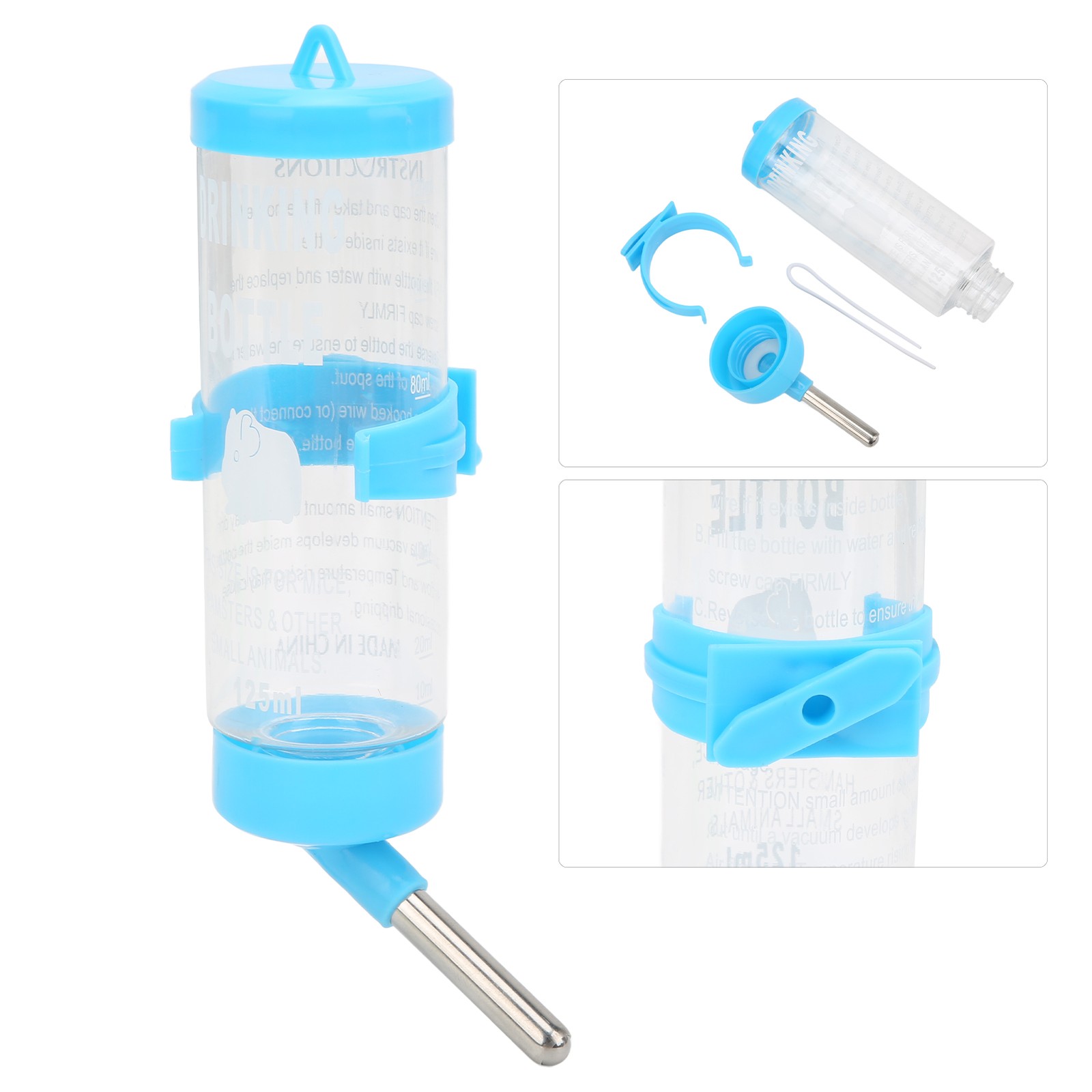 Hamster Water Bottle Dispenser Automatic No Drip Hamster Drinking Fountain