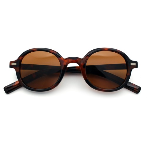 Gafas de sol vintage con borde de cuerno de plástico redondas de moda Vibe Hipster - Imagen 16 de 27