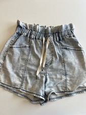 Blank NYC Women s High-Rise Paperbag Denim Shorts - Size 30
