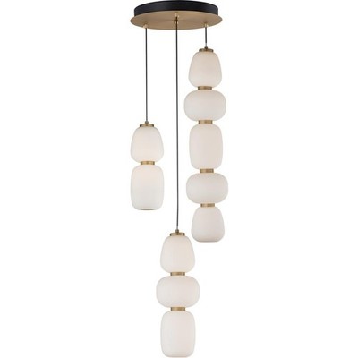 ET2 Contemporary Lighting E25069-92BKGLD Soji Pendant Black and Gold