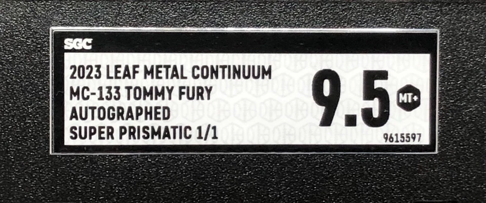TRUE 1/1! 2023 Leaf Metal Continuum Tommy Fury SUPERFRACTOR AUTO 1 OF 1 RC 9.5! - Image 2 of 4