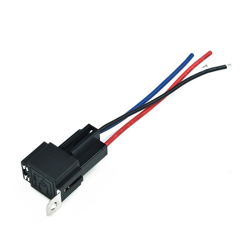 Auto Car 12V DC 30A Heavy Duty Relay 4 Pin W/ Socket Base/Wires/Fuse 18AWG SPST - Picture 7 of 15