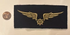 FRENCH AIR FORCE MECHANIC WINGS PATCH On Black Felt *