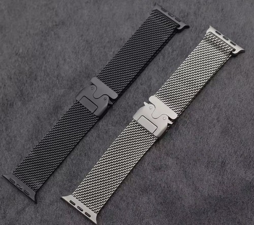 2025 Titanium Milanese Loop Band do Apple Watch 49mm 46mm 45mm 44mm Ultra 2 - Zdjęcie 6 z 6