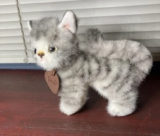 Graceful Standing Gray Cat Stuffed Plush San Ei Boeki Made in Japan
