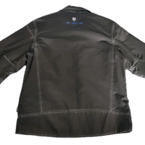 Kuhl Jacke Herren mittelbraun Vintage Patina Dye Canvas Shell durchgehender Reißverschluss sehr guter Zustand - Bild 2 von 19