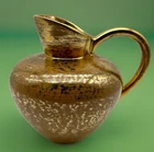 Vintage STANGL Pottery MCM 22k Gold Hand painted Pitcher  Granada Gold #4059 EUC