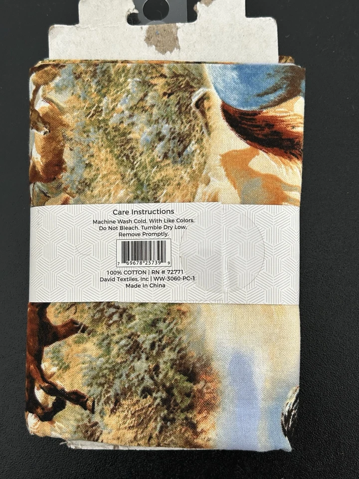 Бег дикий Western лошадей ткани многоцветный хлопок 1 ярд новый - Изображение 2 из 4