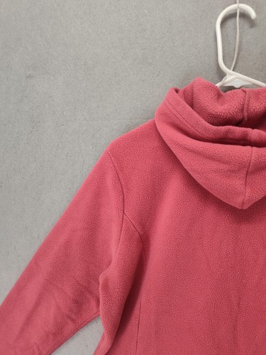 LL Bean Jacket Womens XL Pink Hooded Fleece Full Zip Pullover Outdoor Hiking - Picture 11 of 17