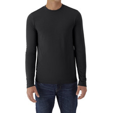 New Men's Hanes 3 Pack Cool Dri Lightweight L/S Black Performance T-Shirts XL