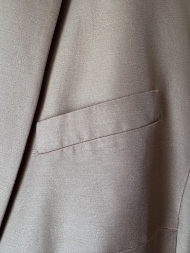 NWT $398 Dana Buchman Woman Blazer Size 24 Champagne Gold Silk Wool Blend Jacket - Picture 4 of 11