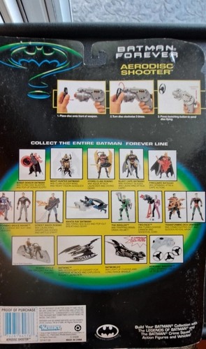Kenner Batman Forever Aerodisc Shooter MOC, Movie Pins, Sticker Album - Picture 3 of 5