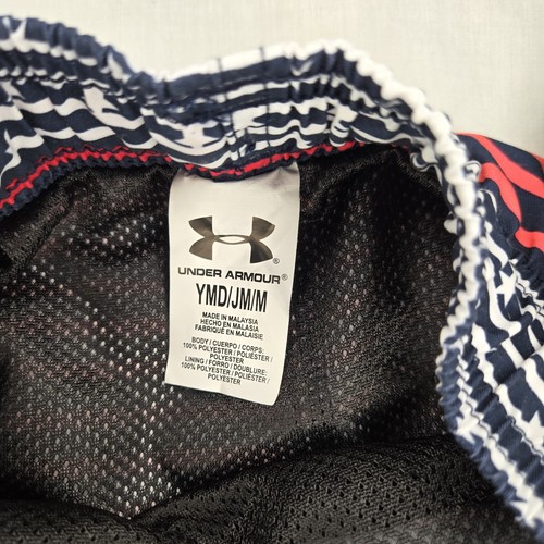Under Armour Boys' Lined Swim Trunks Freedom Size Youth Medium Bathing Suit NWT - Imagen 9 de 11