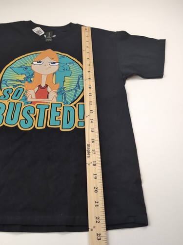 Phineas & Ferb Cartoon T-Shirt Unisex Tee Youth Large Candace So Busted Disney - Picture 7 of 8