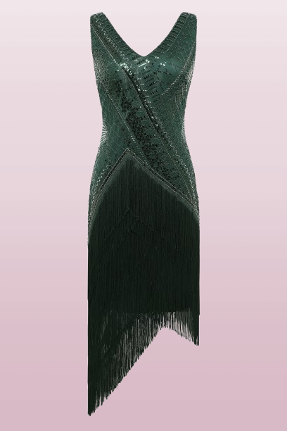 BABEYOND ASYMMETRICAL MULTI-LAYERED FRINGE FLAPPER DRESS SIZE 4 NWT SEE DETAILS