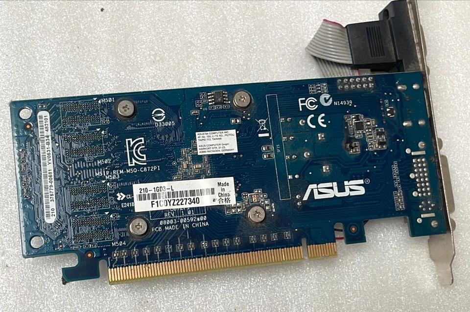 ASUS Nvidia GeForce GT210 1GB DDR2 210-1GD3-L DVI HDMI VGA PCI E Graphics Card - Image 3 of 4