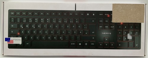 Cherry KC 6000 SLIM Wired Slim Keyboard Black/Red JK-1600EU-2 - Picture 5 of 8