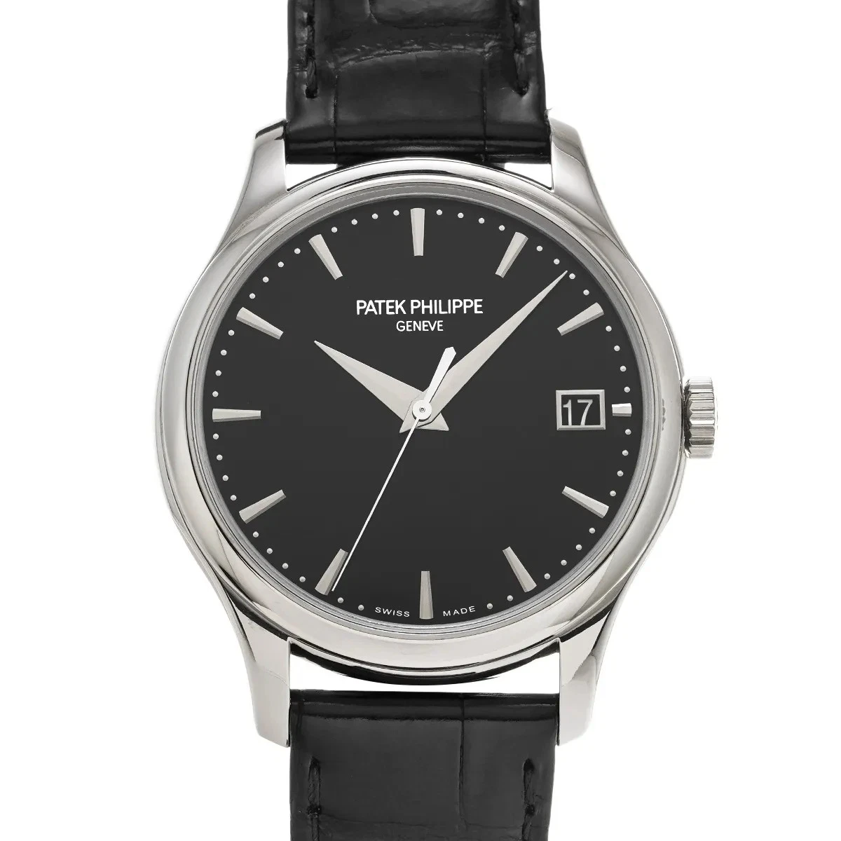 Patek Philippe — Patek Philippe Calatrava 5227G-010 39mm White Gold Black Wristwatch #WW328