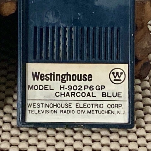 Westinghouse 6 Transistor Pocket AM Radio #H-902 P6GP Charcoal Blue w Case Works - Picture 12 of 18