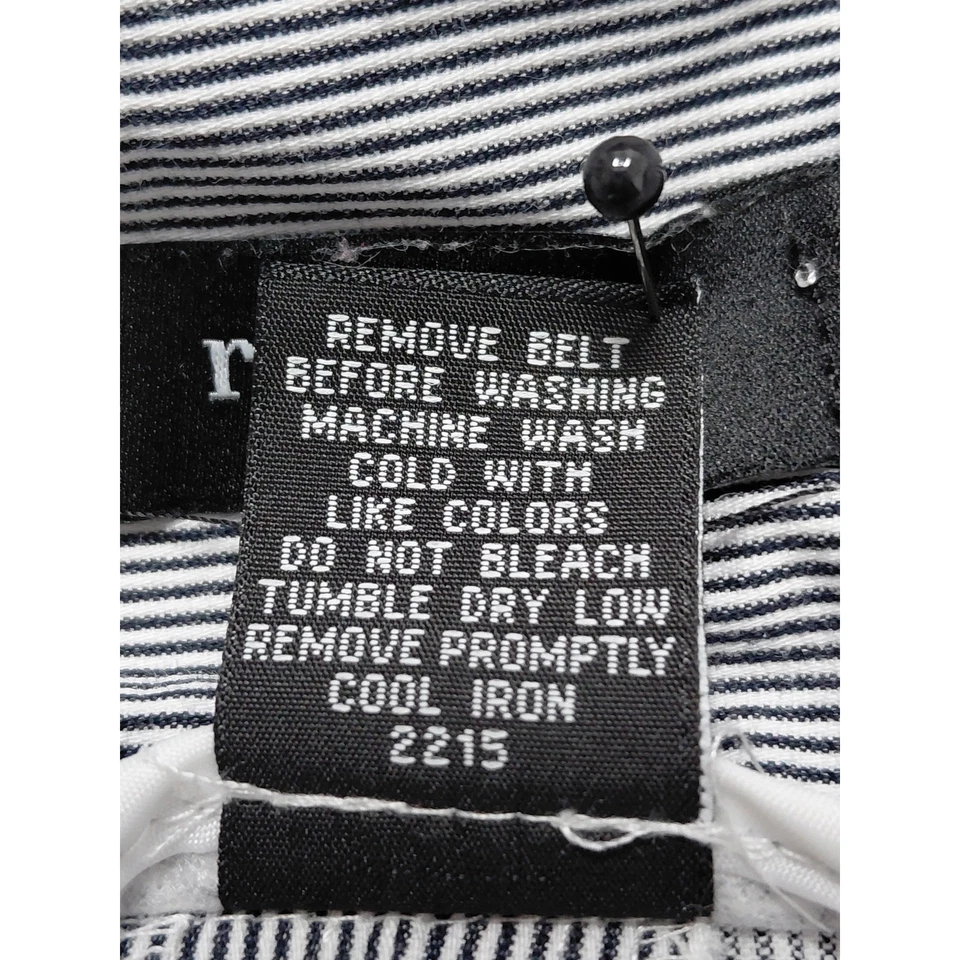 Saia feminina listrada de algodão stretch cinza listra branca tamanho 18W Rafaella - Imagem 4 de 4