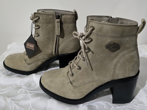 Bota de motocicleta Harley-Davidson para mujer Corby con tacón de encaje D15001 talla 9,5 M - Imagen 3 de 12