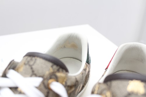 Authentic Men's GUCCI Ace GG Supreme Bees Low Top Sneakers Size UK 7.5, US 8 - Picture 9 of 22