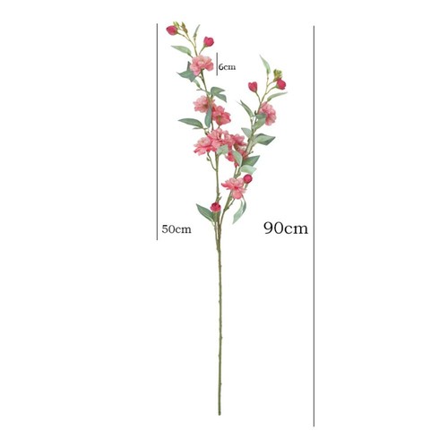 Realistic Silk Camellia Flowers Branch Plastic Fake Flower Outdoor Decor - Picture 2 of 12