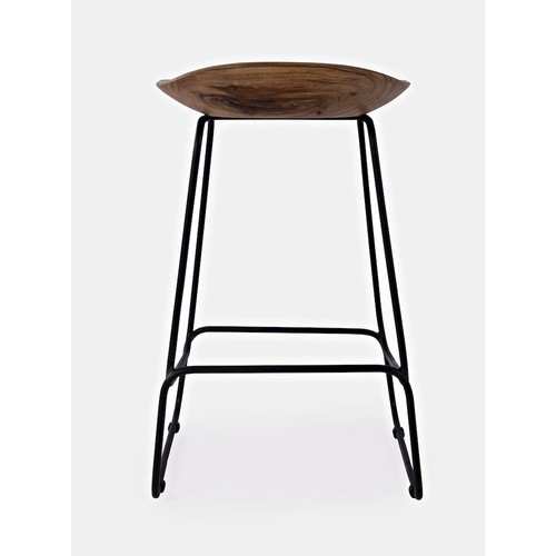 Nature's Edge Solid Acacia Counter Height Backless Stool (Set of 2) - Picture 3 of 7