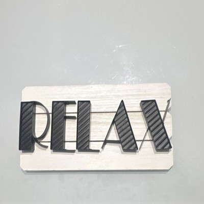 Better Homes & Gardens Relax Wall Sign, White Wood Hanging Modern Decor Plaque
