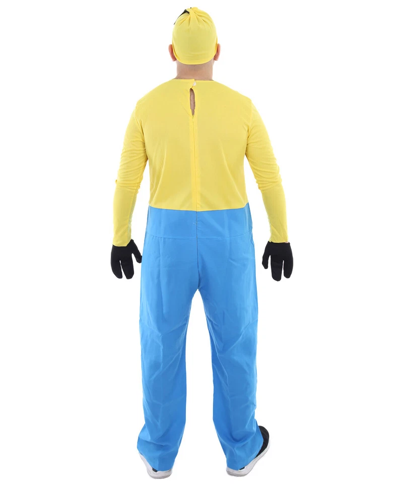 Disfraz de Minion Adulto para Hombre - Divertido Traje de Juegos con disfraces de Halloween de Película Animada Foto 3 de 4