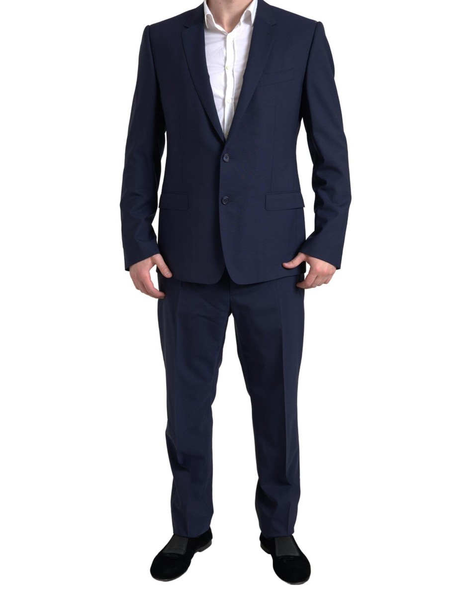 【DOLCE&GABBANA】最高級ライン MARTINI スーツ Stretch wool Martini-fit suit in Blue for Men