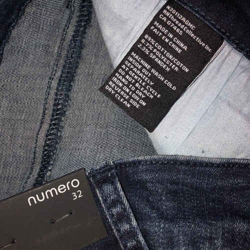 Numero Jeans High Rise Straight Crop Phoenix Raw Blue Wash Jeans Size 32 - Picture 11 of 12