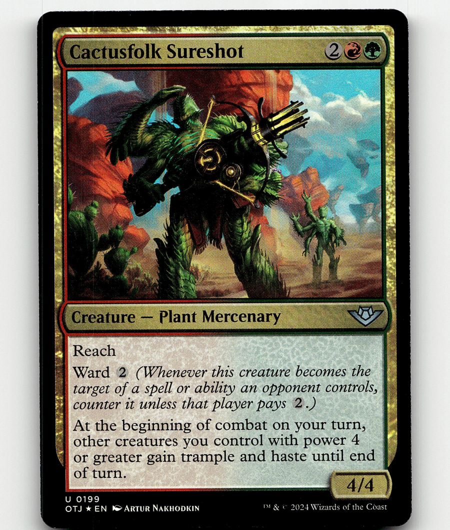 FOIL - MTG Cactusfolk Sureshot 199 - Outlaws of Thunder Junction