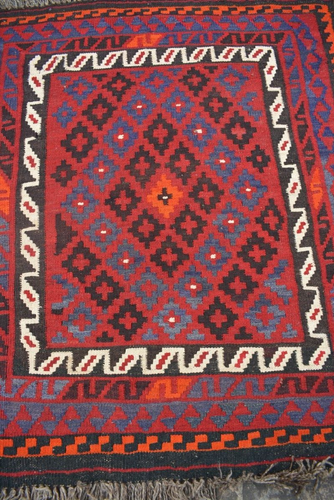 3,2 X 3,8 pies. Hecho a mano tribal afgano Ghallmori Kilim tradicional. - Imagen 4 de 10