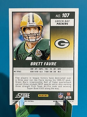 NFL Brett Favre サインカード Autographed Brett Favre NFL Trading Cards, Autographed