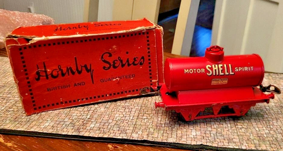 hornby trains o gauge tin vintage motor spirt shell petrol tanker wagon - Image 2 of 4