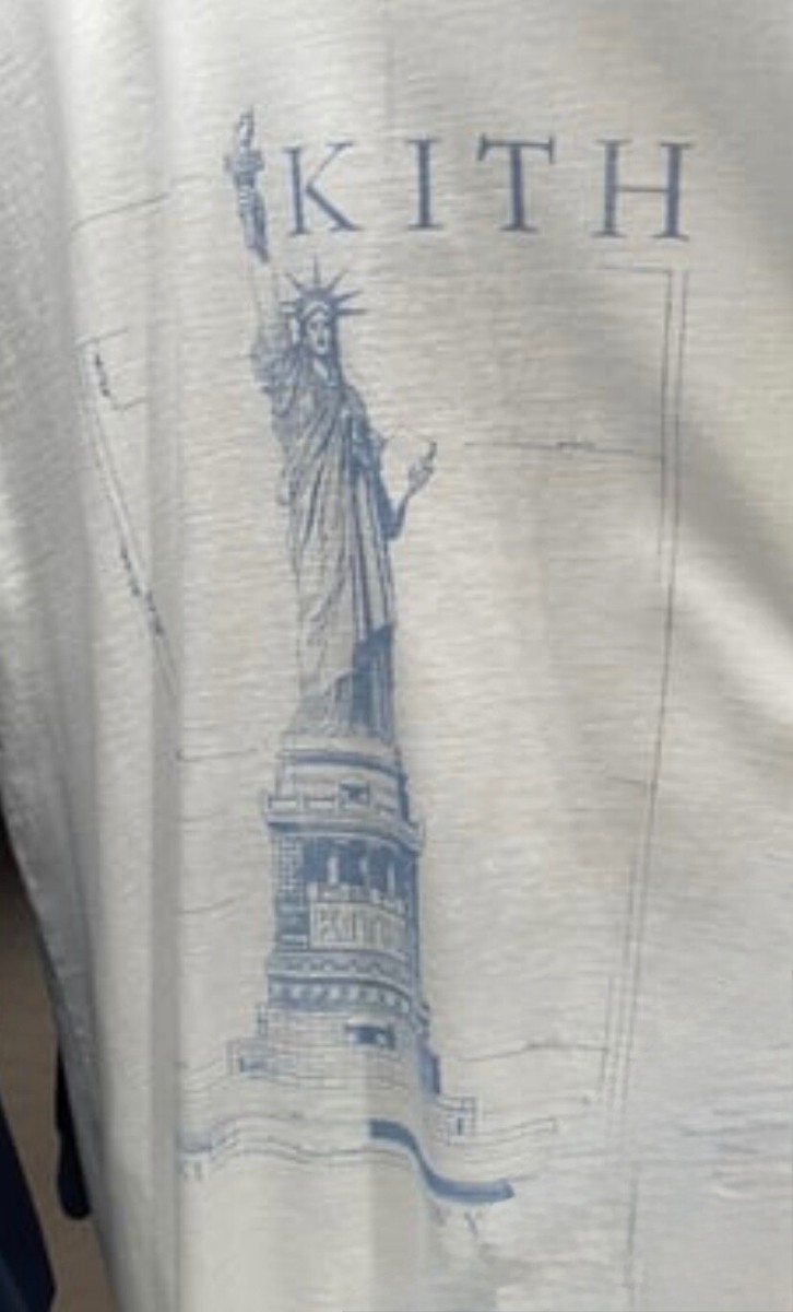 KITH Just Us Statue of Liberty Tシャツ 🗽EXCLUSIVE🗽 Kith NYC Liberty Drawing Vintage Tee | XL | IN